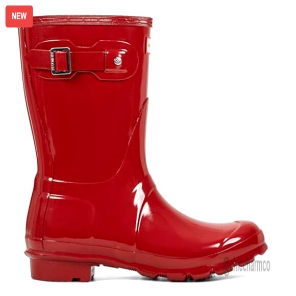 Waterproof Short Rain Boots, Natural Rubber, Mid-Calf Height, Comfort Lining - Picture 5 of 6